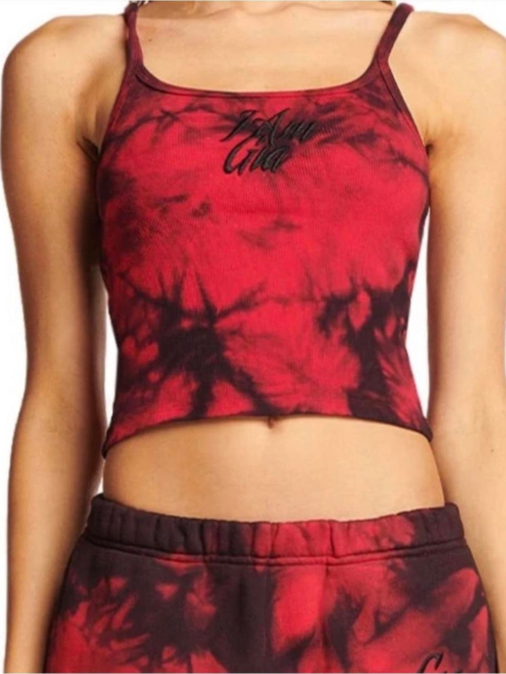 I Am Gia Tali Top Tie Dye Crop Edgy Street Y2K Vintage edgy streetwear Size L